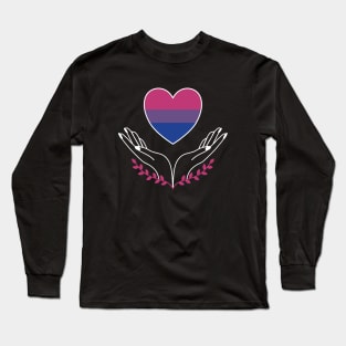 Bisexual Pride Flag Heart Long Sleeve T-Shirt